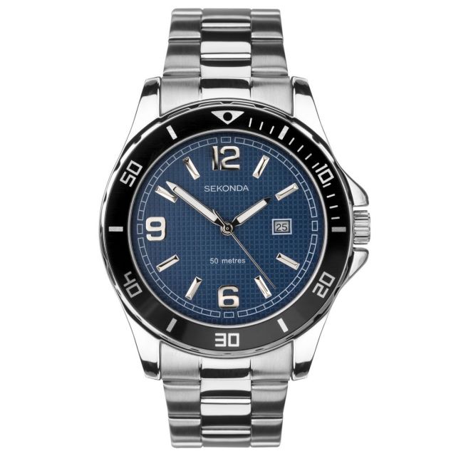 Sekonda Mens Stainless Steel Bracelet Sports Watch 1512