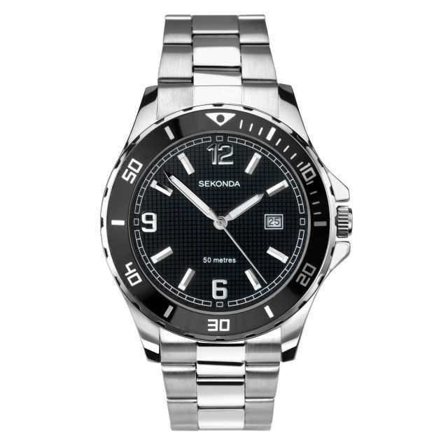 Sekonda Mens Stainless Steel Bracelet Sports Watch 1513