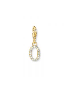 Thomas Sabo Gold Plated Letter O with white stones