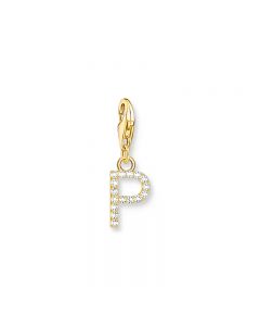 Thomas Sabo Gold Plated Letter P with white stones