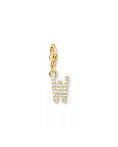 Thomas Sabo Gold Plated Letter W with white stones