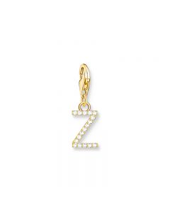 Thomas Sabo Gold Plated Letter Z with white stones