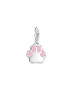 Thomas Sabo Charm pendant pink paw silver