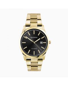 Mens Sekonda Watch Gold Case, Gold Bracelet with Grey Dial & Date Feature  - 30008