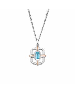 Clogau Enchanted Gateways Silver and Swiss Blue Topaz Pendant