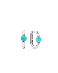 Silver Turquoise Bead Earring