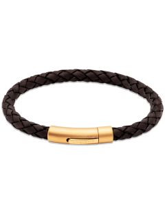 Unique & Co Black Leather Bracelet B453BL 19cm