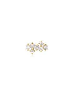 Gold Sparkle Cluster Climber Barbell Single Earring