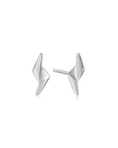 Silver Double Spike Stud Earrings