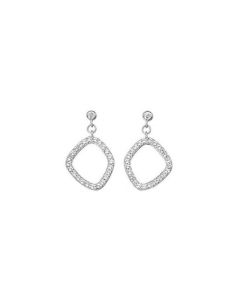 Hot Diamonds Silver Behold White Topaz Earrings DE654