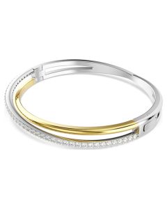 Swarovski Hyperbola bangle Round cut, White, Mixed metal finish 