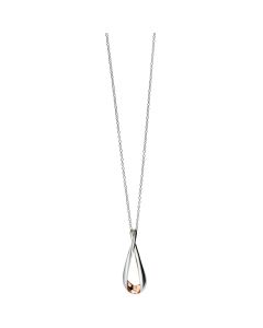 Fiorelli Rose Gold Open Teardrop Pendant & Chain