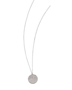 Fiorelli Sterling Silver Cubic Zirconia Round Locket Pendant & Chain P4793C