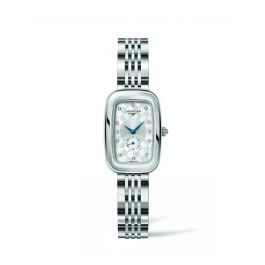 Longines Ladies Equestrian Rectangular Diamond Set Dial Bracelet