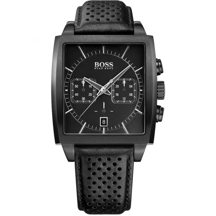 hugo boss rectangular chronograph watch