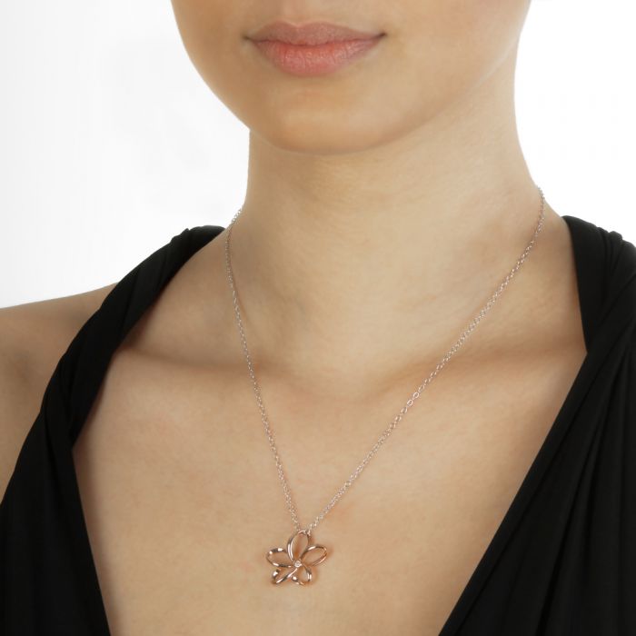 hot diamonds paradise plumeria mini pendant